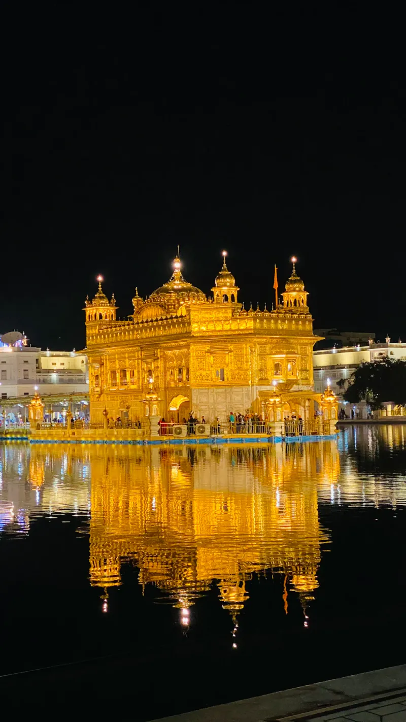 The Golden Temple at night, Amritsar, Punjab