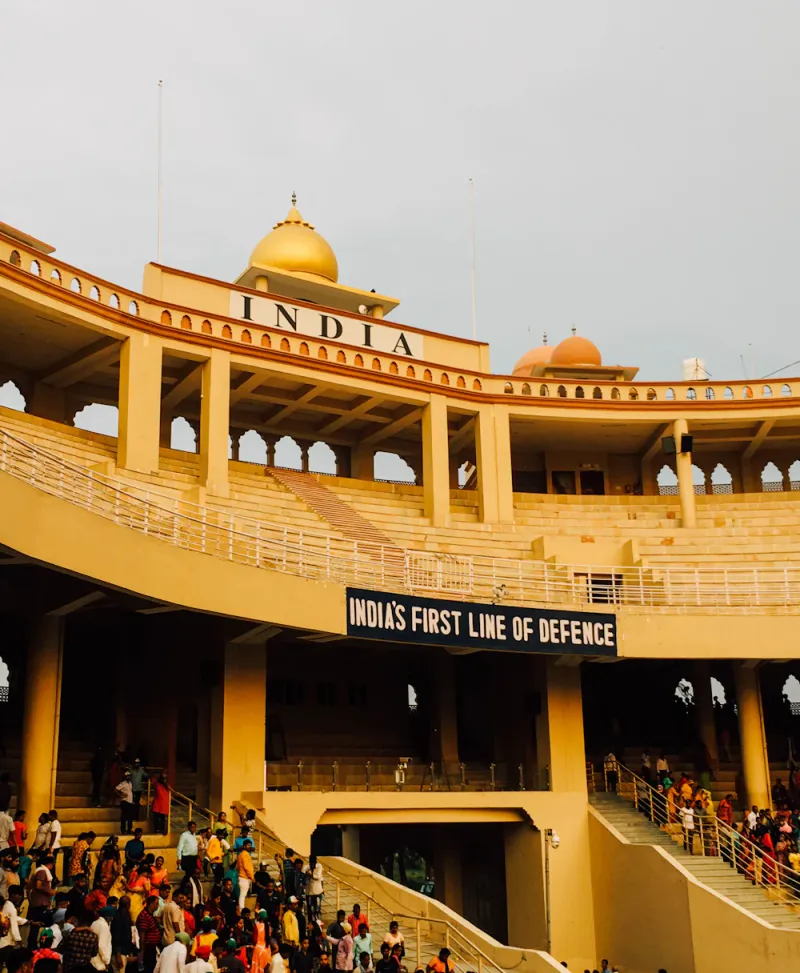 The Wagah border gate, Amritsar, Punjab