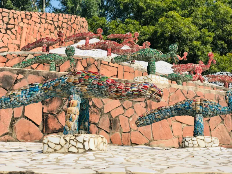 The Rock Garden mosaics, Chandigarh, Chandigarh