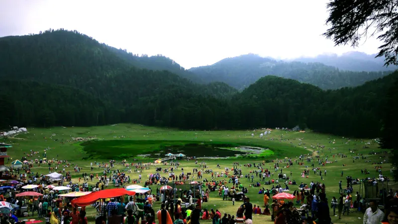 Crowds at Khajjiar, Dalhousie, Himachal Pradesh