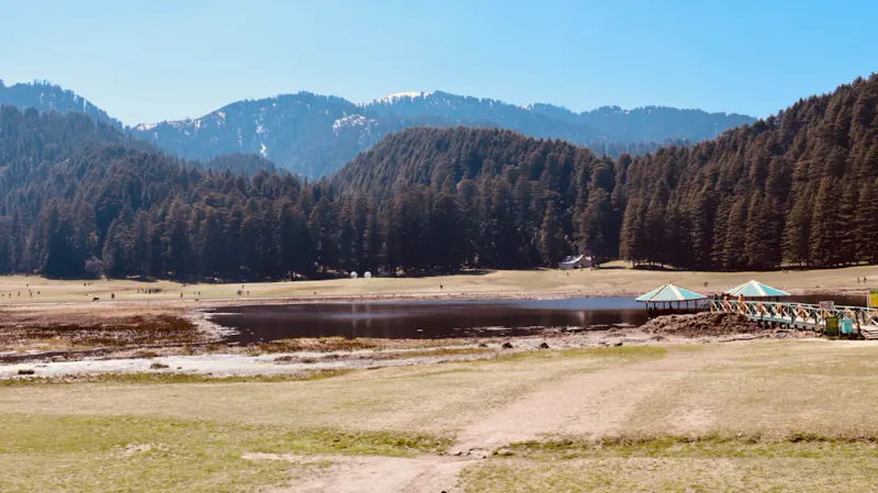Khajjiar lake and pines, Dalhousie, Himachal Pradesh