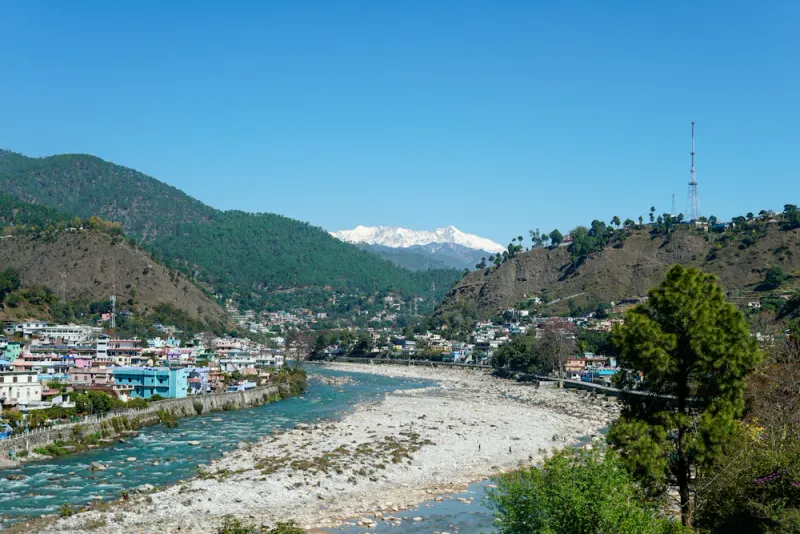 The Ravi river at Chamba, Dalhousie, Himachal Pradesh