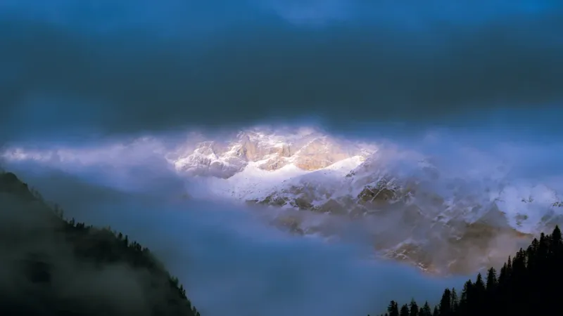 First light on the peaks, Kasol, Himachal Pradesh