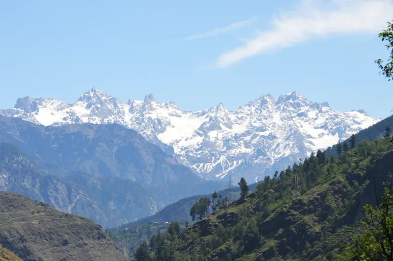 The Parvati snow range, Kasol, Himachal Pradesh
