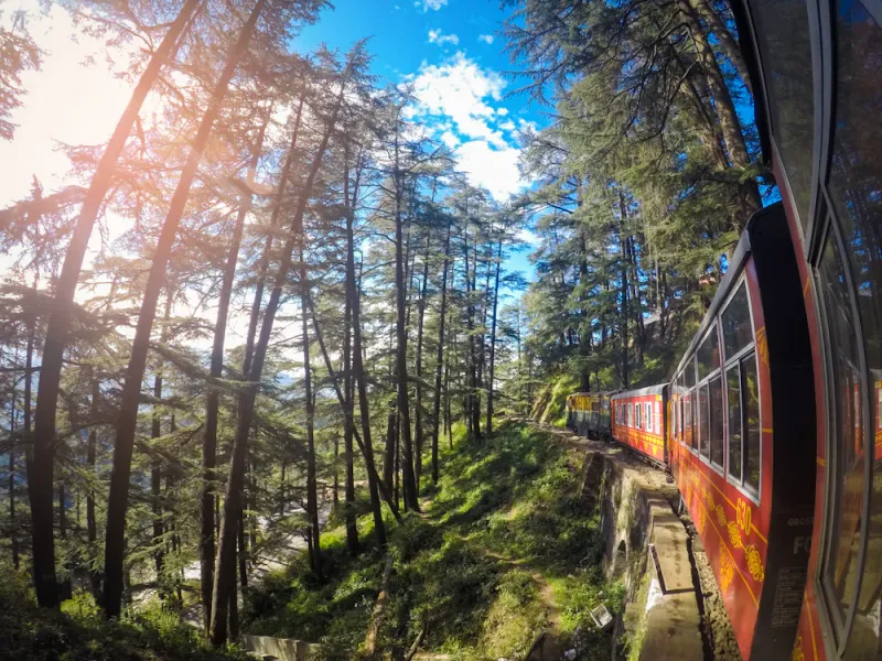 The Kalka to Shimla toy train, Shimla, Himachal Pradesh
