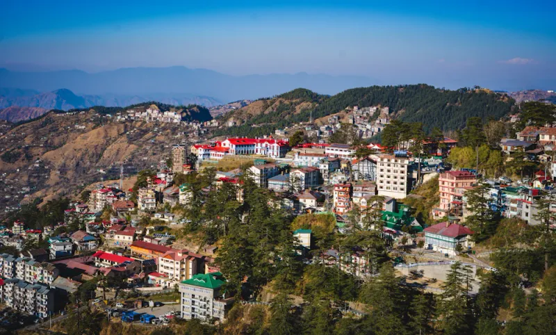 The town across the ridge, Shimla, Himachal Pradesh