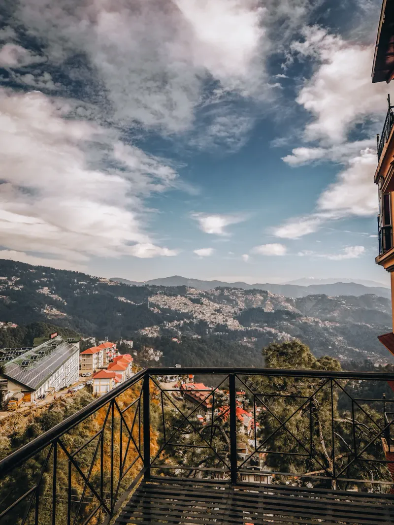 Valley views from the balcony, Shimla, Himachal Pradesh